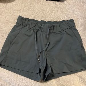 Lululemon green drawstring shorts